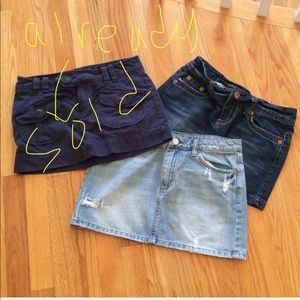 Bundle 2 American Eagle Jean Skirts